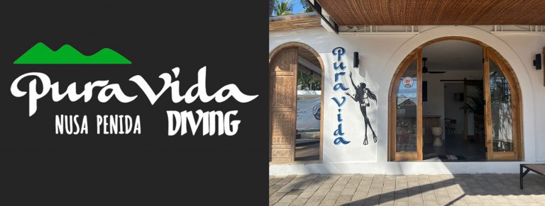Entrance to Pura Vida Nusa Penida Diving shop in Bali